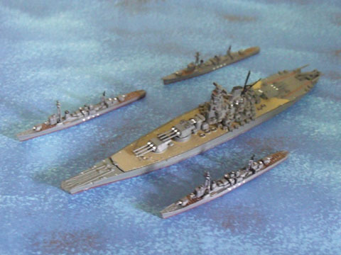大和と駆逐艦３隻
