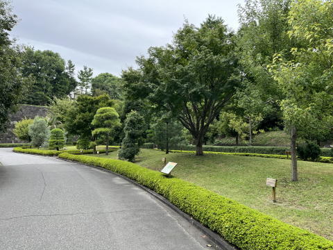 二の丸庭園の入口付近にある「都道府県の木」