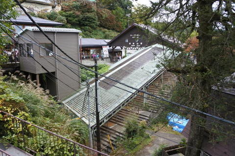 ケーブルカー高尾山駅のホーム