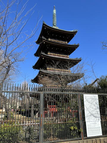 上野動物園内にある旧寛永寺五重塔