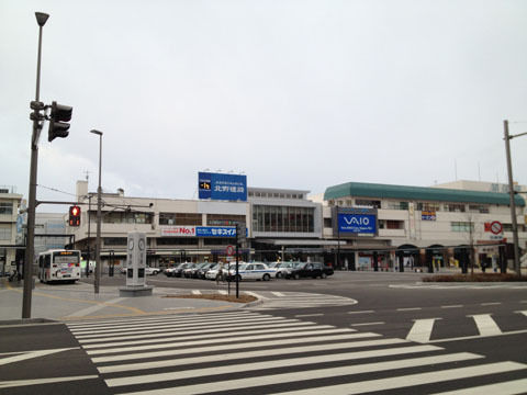 松本駅は-1℃