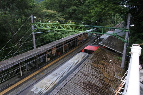 駅ホームの屋根上から撮影