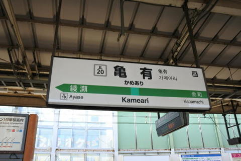 亀有駅で下車