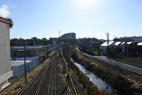 駅改札から見た新松戸方面