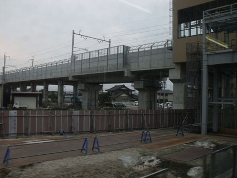 北陸新幹線の新駅が工事中